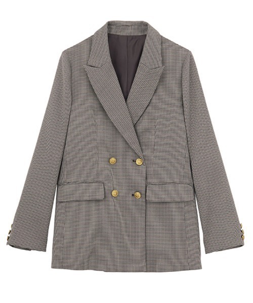 RANAN(ラナン)の「【洗える】ゴールドボタンダブルテーラードジャケット(テーラードジャケット・レディース・ブラック/ブラウン系/ネイビー・S/M/L/LL)」の9枚目の写真