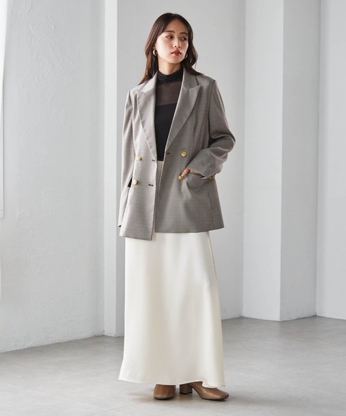 RANAN(ラナン)の「【洗える】ゴールドボタンダブルテーラードジャケット(テーラードジャケット・レディース・ブラック/ブラウン系/ネイビー・S/M/L/LL)」の7枚目の写真