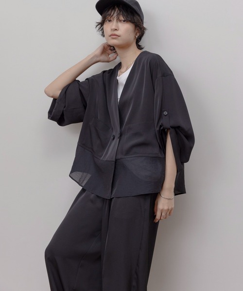 Eimee Law（エイミーロウ）の「ヘムシアーノーカラーブラウス