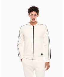 EMPORIO ARMANI EA7 | 【エンポリオ アルマーニ EA7】Logo Series フード付きジップアップ スウェットシャツ コットン混紡(スウェット)