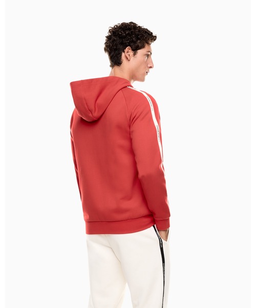 EMPORIO ARMANI EA7(エンポリオアルマーニイーエーセブン)の「【エンポリオ アルマーニ EA7】Logo Series フード付きジップアップ スウェットシャツ コットン混紡(スウェット・メンズ・ブラック/オフホワイト/レッド・X-SMALL/LARGE/MEDIUM/SMALL/X-LARGE)」の13枚目の写真