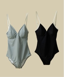 lawgy(EW[)bi color v back open swimwear / oCJ[vobNI[vXCEFA()
