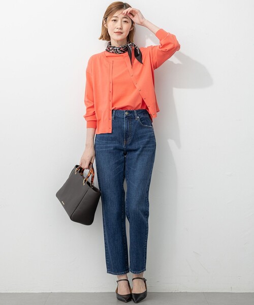 タグ付き美品⭐︎RED CARD ×23区スリムストレート デニム パンツ　44 RED CARD TOKYO×23区】スリムストレート デニム パンツ