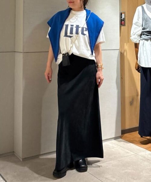 GALLARDAGALANTE(ガリャルダガランテ)の「【セットアップ対応】【イージーケア】キュプラジャージースカート(スカート・レディース・ベージュ/ブラック/モカ・0/1)」の10枚目の写真