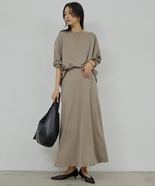 GALLARDAGALANTE(ガリャルダガランテ)の「【セットアップ対応】【イージーケア】キュプラジャージースカート(スカート・レディース・ベージュ/ブラック/モカ・0/1)」の22枚目の写真