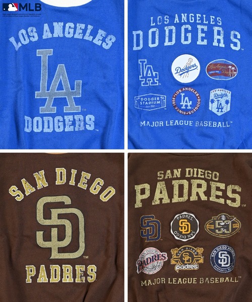 MLB（メジャーリーグベースボール）の「【MLB】別注チームワッペンプリントスウェット（スウェット・キッズ・ブラウン/チャコール/ブルー・110/100/90/80/150/140/130/120）」の18枚目の写真