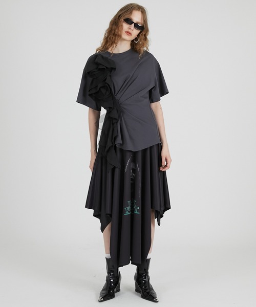 PRANK PROJECT(プランクプロジェクト)の「ダブルTスカート / Double T-shirt Skirt(スカート・レディース・ブラック・36/38)」の8枚目の写真