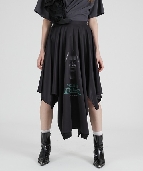 PRANK PROJECT(プランクプロジェクト)の「ダブルTスカート / Double T-shirt Skirt(スカート・レディース・ブラック・36/38)」の6枚目の写真