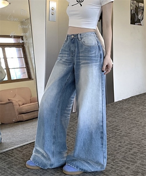 Dream garden(ドリームガーデン)の「ゆったりサイズワイドデニムパンツ(デニムパンツ・レディース・ブルー・XS/S/3XL/M/L/XL/2XL/4XL)」の11枚目の写真
