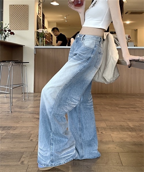 Dream garden(ドリームガーデン)の「ゆったりサイズワイドデニムパンツ(デニムパンツ・レディース・ブルー・XS/S/3XL/M/L/XL/2XL/4XL)」の14枚目の写真