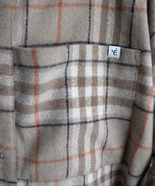 YENNA（イェンナ）の「【ニュアンス起毛チェックシャツジャケット】シャツアウター/ オーバーシャツ（シャツ/ブラウス・レディース・サックスブルー/ブルー/ベージュ・FREE）」の18枚目の写真