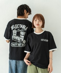 Tシャツ/カットソー（ブラック/黒色系・バックプリント