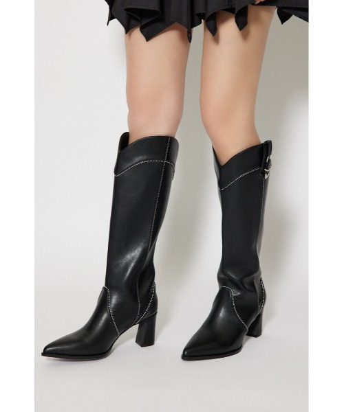 rienda(リエンダ)の「スタッズウエスタンブーツ 靴(ブーツ・レディース・ブラック/ブラウン・SMALL/MEDIUM/LARGE)」の4枚目の写真