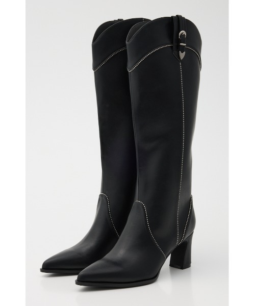 rienda(リエンダ)の「スタッズウエスタンブーツ 靴(ブーツ・レディース・ブラック/ブラウン・SMALL/MEDIUM/LARGE)」の6枚目の写真