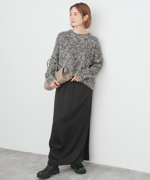 Spick & Span(スピックアンドスパン)の「《追加》サテンイージースカート(スカート・レディース・ブラック/カーキ/ベージュ系その他・36/38)」の19枚目の写真