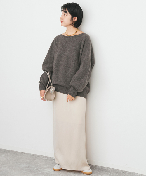 Spick & Span(スピックアンドスパン)の「《追加》サテンイージースカート(スカート・レディース・ブラック/カーキ/ベージュ系その他・36/38)」の22枚目の写真