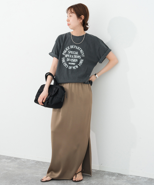 Spick & Span(スピックアンドスパン)の「《追加》サテンイージースカート(スカート・レディース・ブラック/カーキ/ベージュ系その他・36/38)」の9枚目の写真