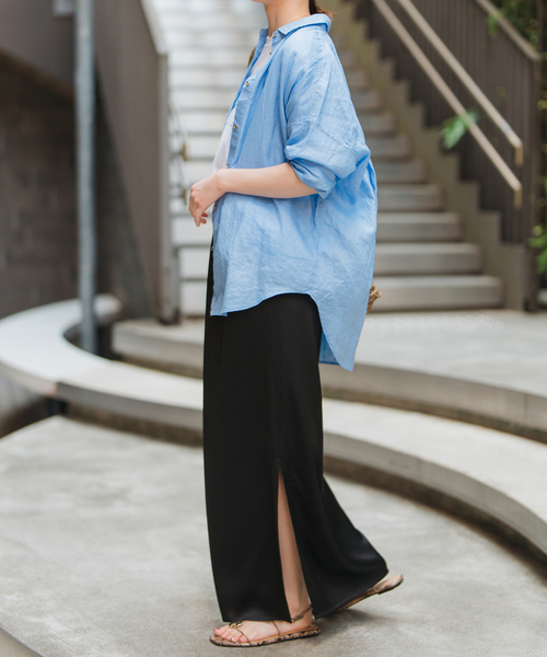 Spick & Span(スピックアンドスパン)の「《追加》サテンイージースカート(スカート・レディース・ブラック/カーキ/ベージュ系その他・36/38)」の12枚目の写真