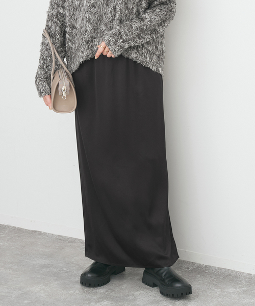 Spick & Span(スピックアンドスパン)の「《追加》サテンイージースカート(スカート・レディース・ブラック/カーキ/ベージュ系その他・36/38)」の13枚目の写真