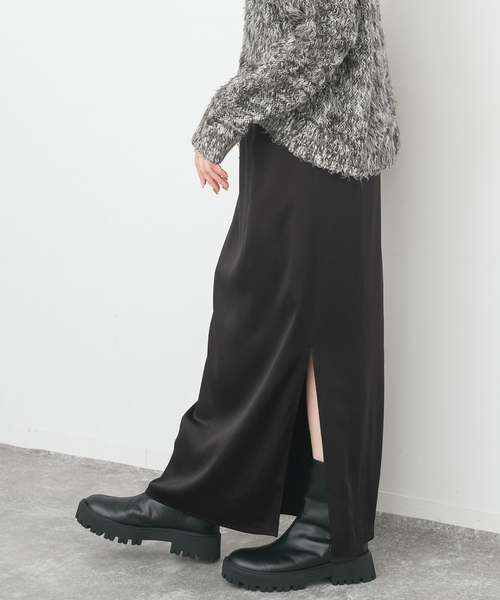 Spick & Span(スピックアンドスパン)の「《追加》サテンイージースカート(スカート・レディース・ブラック/カーキ/ベージュ系その他・36/38)」の14枚目の写真