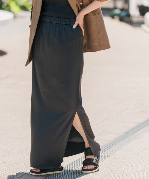 Spick & Span(スピックアンドスパン)の「《追加》サテンイージースカート(スカート・レディース・ブラック/カーキ/ベージュ系その他・36/38)」の19枚目の写真