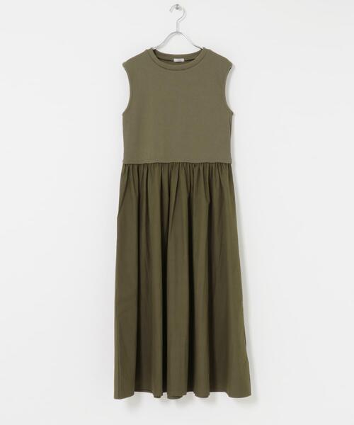 ITEMS URBANRESEARCH(アイテムズ アーバンリサーチ)の「リブドッキングノースリーブワンピース(ワンピース・レディース・グレー系その他/ブラック/カーキ・FREE)」の14枚目の写真