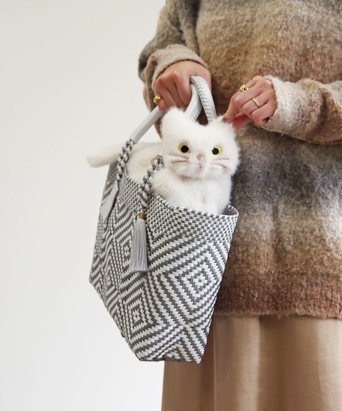 WOVEN (ウーヴン) / エコファー ねこ 2WAY BAG ショルダーバッグ 猫