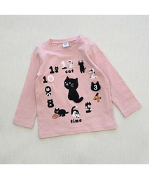 チークルーム ねこ時計　ロングＴシャツ