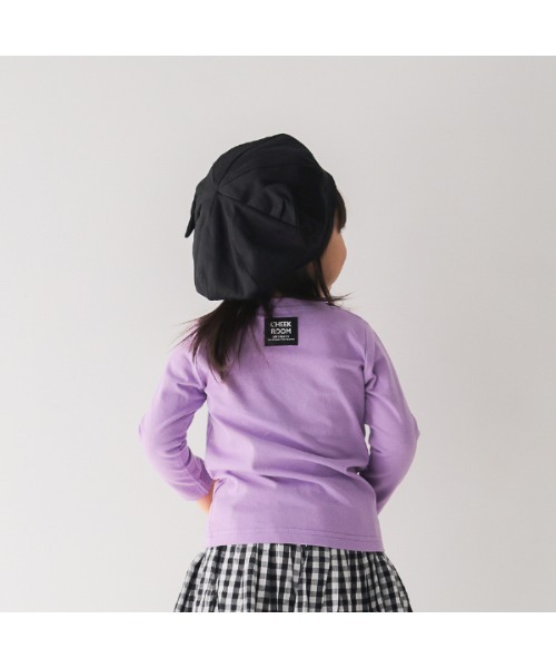 CHEEK ROOM（チークルーム）の「チークルーム ねこ時計　ロングＴシャツ（Tシャツ/カットソー・キッズ・ラベンダー/ピンク/アイボリー・90cm/100cm/110cm/130cm/120cm/80ｃｍ）」の8枚目の写真