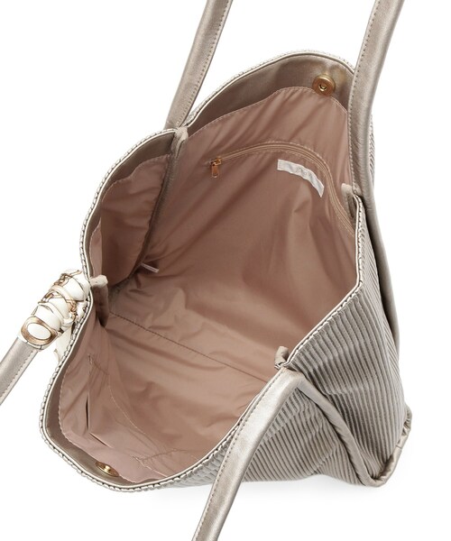 grove（グローブ）の「【A4】プリーツスカーフ付トート（トートバッグ・レディース・シルバー系その他/ライトグレー/ブラック・00）」の17枚目の写真