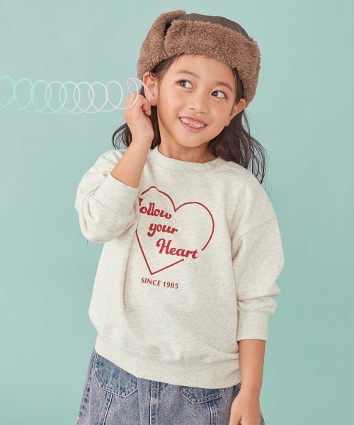 セール】デビラボ ガールズ BOXシルエット プリント トレーナー