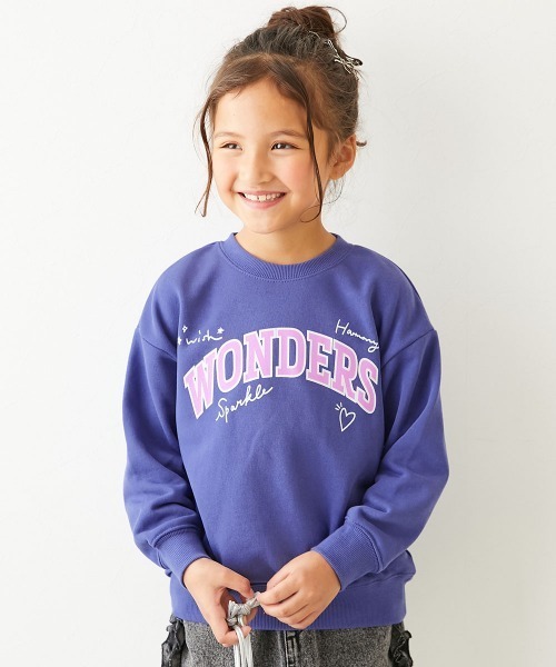 セール】デビラボ ガールズ BOXシルエット プリント トレーナー