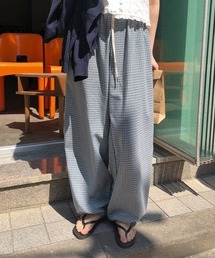 【LAMPOON】チェックワイドパンツ