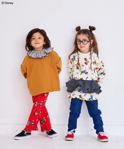 Life Support Products（ライフサポートプロダクツ）の「バイカラーラインロンT（Tシャツ/カットソー・キッズ・ブルー/ホワイト/キャメル/ライトグリーン・80/90/95/100/110/120/130/140/150）」の14枚目の写真