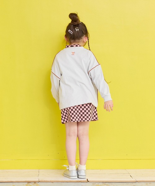 Life Support Products（ライフサポートプロダクツ）の「バイカラーラインロンT（Tシャツ/カットソー・キッズ・ブルー/ホワイト/キャメル/ライトグリーン・80/90/95/100/110/120/130/140/150）」の21枚目の写真