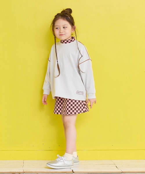 Life Support Products（ライフサポートプロダクツ）の「バイカラーラインロンT（Tシャツ/カットソー・キッズ・ブルー/ホワイト/キャメル/ライトグリーン・80/90/95/100/110/120/130/140/150）」の18枚目の写真