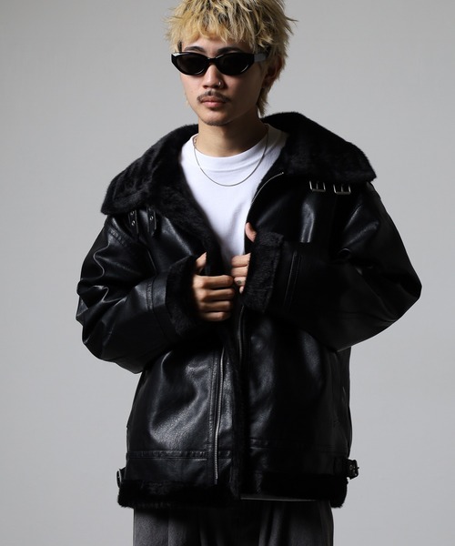 JUNGLESTOTM F/レザーB-3フライトジャケット（ブルゾン）｜JUNGLE