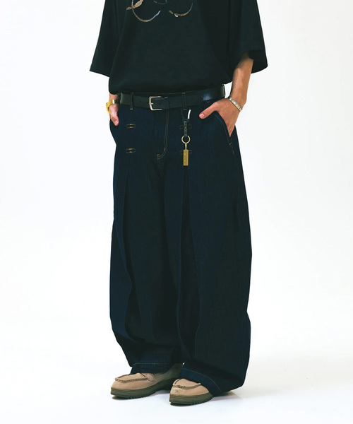 ANGLAN（アングラン）Long Tuck Wing Balloon Denim Pant（デニム