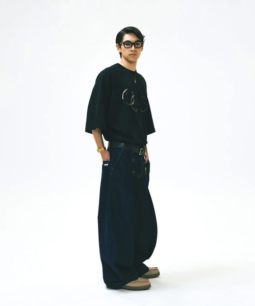ANGLAN（アングラン）Long Tuck Wing Balloon Denim Pant（デニム