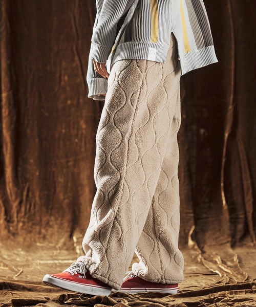 ANGENEHM（アンゲネーム）の「mp13977-Boa Quilt Pants ボアキルティングパンツ(AG05-006acf)（その他パンツ・メンズ・ブラック/ベージュ/ブラウン系その他・L/M/S）」の12枚目の写真