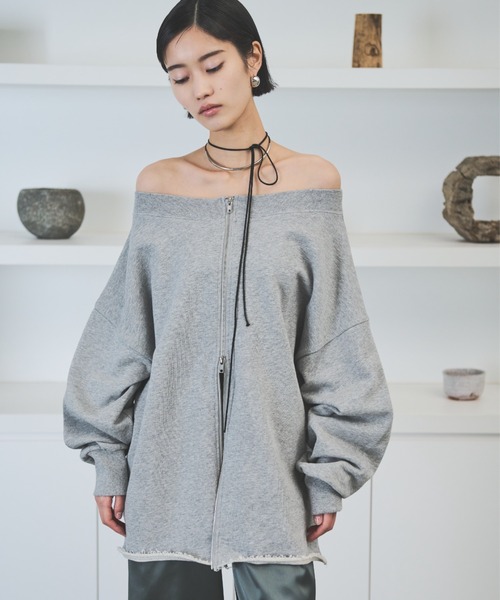 setupexe オフショルダースウェット ブラック setupexe オフショルダースウェット ブラック setupexe オフ