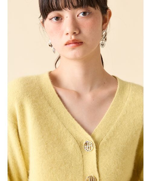 LILY BROWN（リリーブラウン）の「LBロゴフォックスニットカーデ（カーディガン/ボレロ・レディース・ネイビー/イエロー/グレー/アイボリー・F）」の12枚目の写真