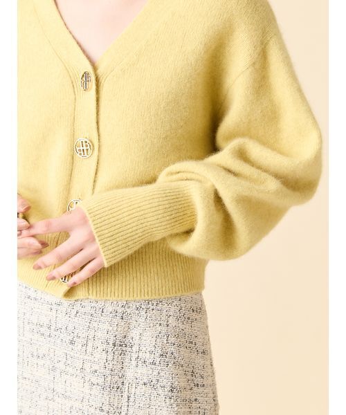 LILY BROWN（リリーブラウン）の「LBロゴフォックスニットカーデ（カーディガン/ボレロ・レディース・ネイビー/イエロー/グレー/アイボリー・F）」の13枚目の写真