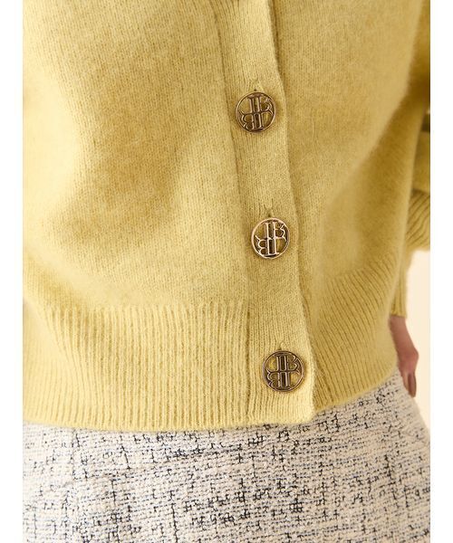 LILY BROWN（リリーブラウン）の「LBロゴフォックスニットカーデ（カーディガン/ボレロ・レディース・ネイビー/イエロー/グレー/アイボリー・F）」の14枚目の写真