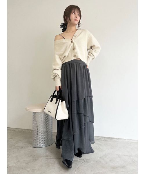 LBロゴフォックスニットカーデ（カーディガン/ボレロ）｜LILY