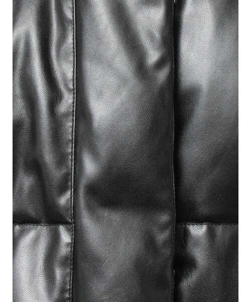 GYDA(ジェイダ)の「ベストとしても着れる!2WAYフェイクレザーミドル丈ダウンコート(ダウンジャケット/コート・レディース・ブラック/オフホワイト・FREE)」の3枚目の写真