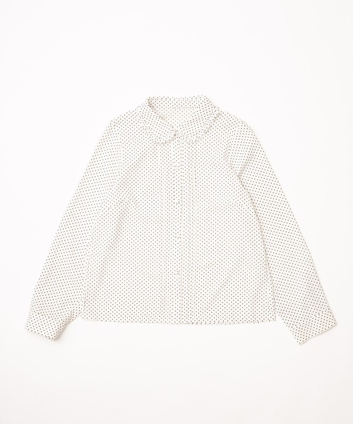 YILON DOT FRILL BLOUSE ドットフリルブラウス　白 Dot frill blouse – YILON