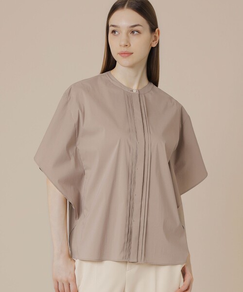 MACKINTOSH LONDON（マッキントッシュ ロンドン）の「コットンナイロンストレッチスリーブデザインブラウス（シャツ/ブラウス・レディース・ライトブルー/ベージュ/オフホワイト・38）」の2枚目の写真