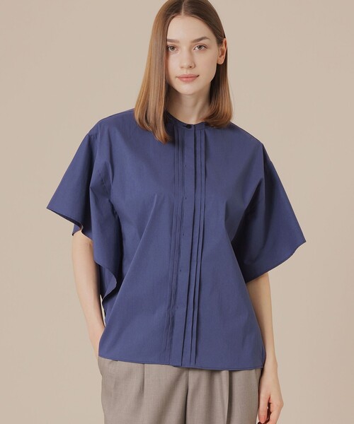 【未使用品】MACKINTOSH LONDON フレンチスリーブ ブラウス/38 セール】コットンナイロンストレッチスリーブデザインブラウス（シャツ