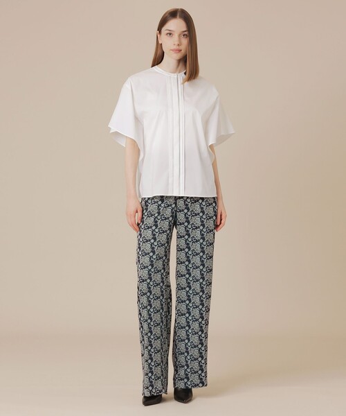 MACKINTOSH LONDON（マッキントッシュ ロンドン）の「コットンナイロンストレッチスリーブデザインブラウス（シャツ/ブラウス・レディース・ライトブルー/ベージュ/オフホワイト・38）」の4枚目の写真